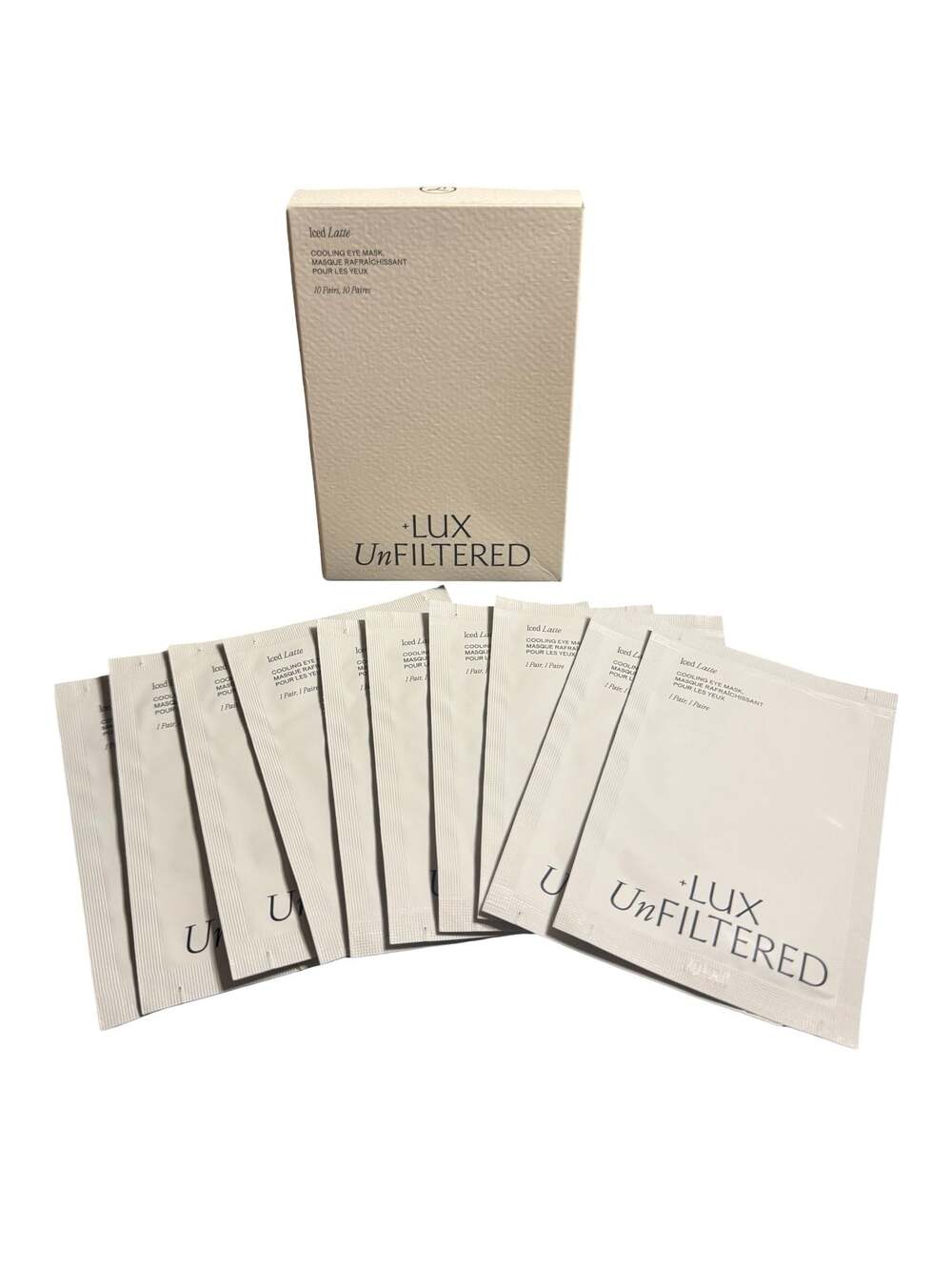 Lux Unfiltered Korean Iced Latte Cooling Eye Patches - 10 Pairs NIB